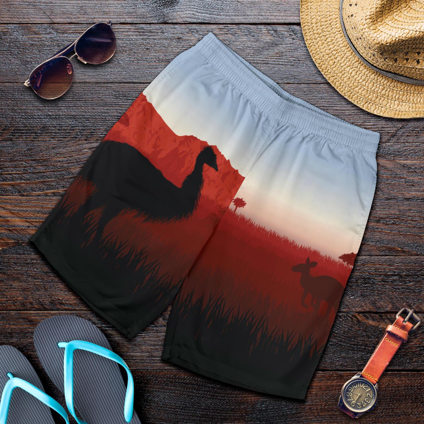mens-short-australian-nature-with-emu-and-kangaroo