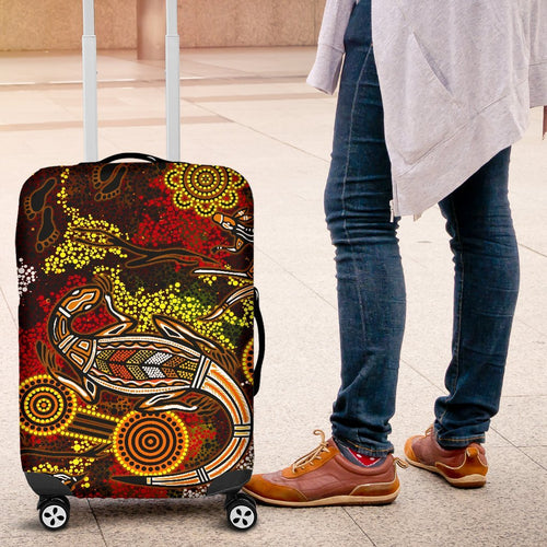aboriginal-luggage-covers-kangaroo-and-lizard-dot-painting-art