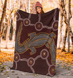 aboriginal-premium-blanket-indigenous-crocodile-brown-color