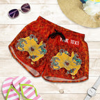 [Custom] Aboriginal Women's Shorts - Australia Map Hand Patterns Spider Web - Vibe Hoodie
