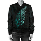 light-silver-fern-new-zealand-women-bomber-jacket-turquoise