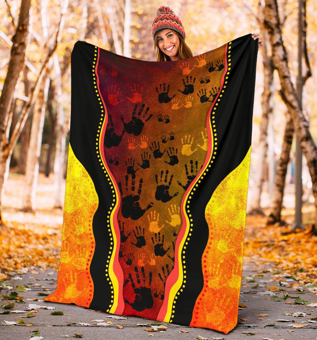 premium-blanket-aboriginal-patterns-blanket-golden-style
