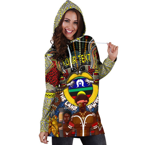 custom-text-the-land-owns-us-womens-hoodie-dress
