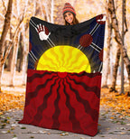 aboriginal-premium-blanket-aboriginal-lives-matter-flag-sun-dot-painting