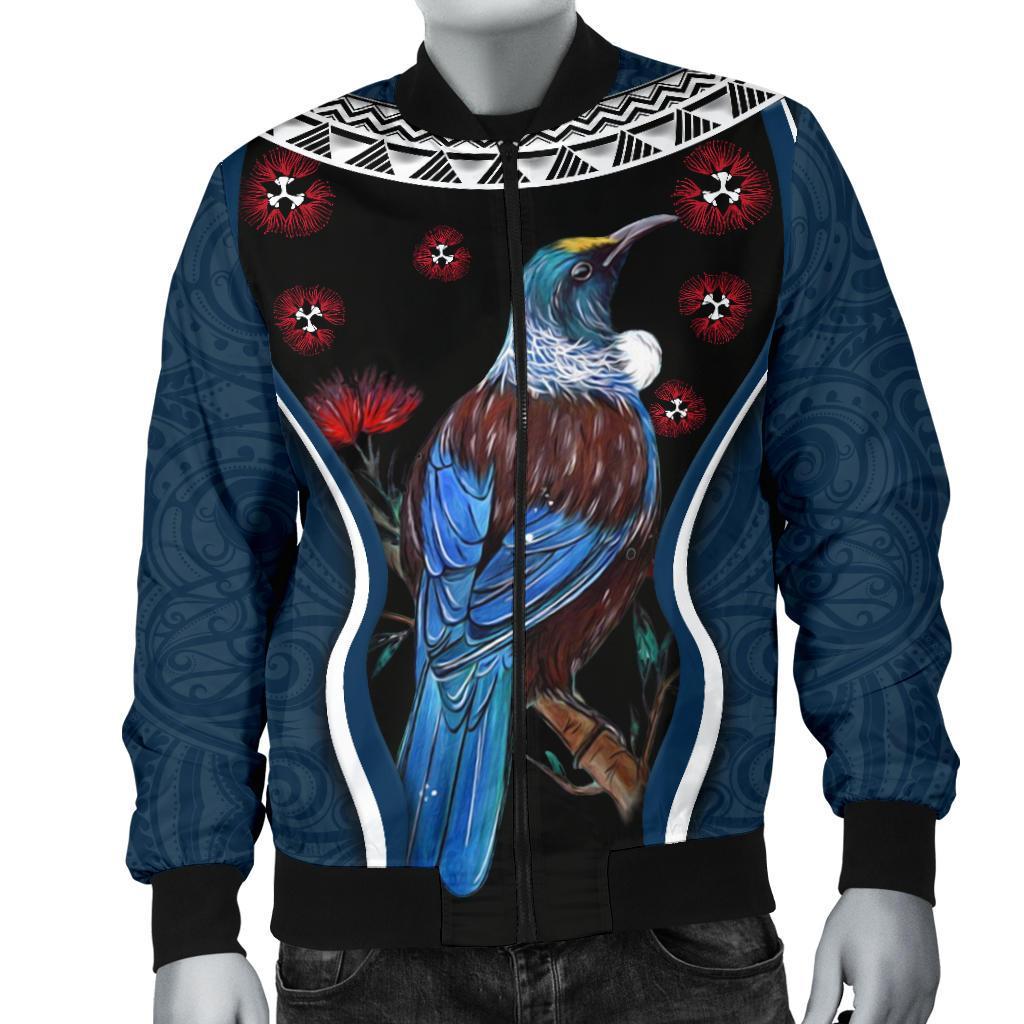 new-zealand-tui-bird-men-bomber-jacket-pohutukawa-navy