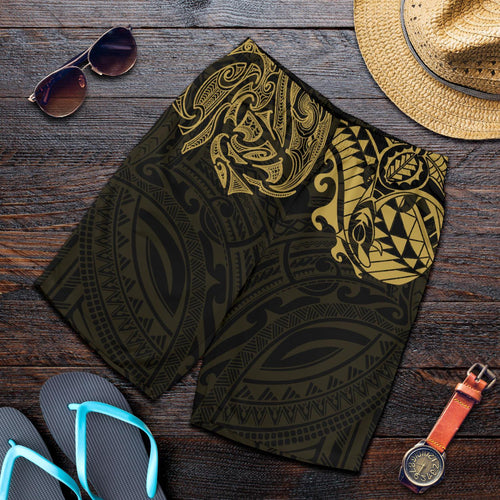 new-zealand-all-over-print-mens-shorts-maori-polynesian-tattoo-gold
