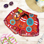 Shorts - Aboriginal Family With Dot Painting art - Vibe Hoodie