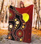 aboriginal-premium-blanket-australia-aboriginal-lives-matter-flag-circle-dot-painting-art