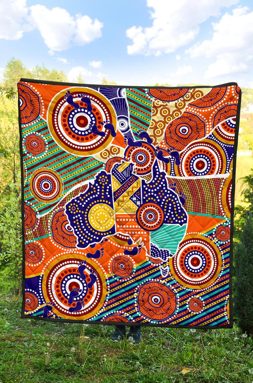 aboriginal-premium-quilt-australian-map-dot-painting