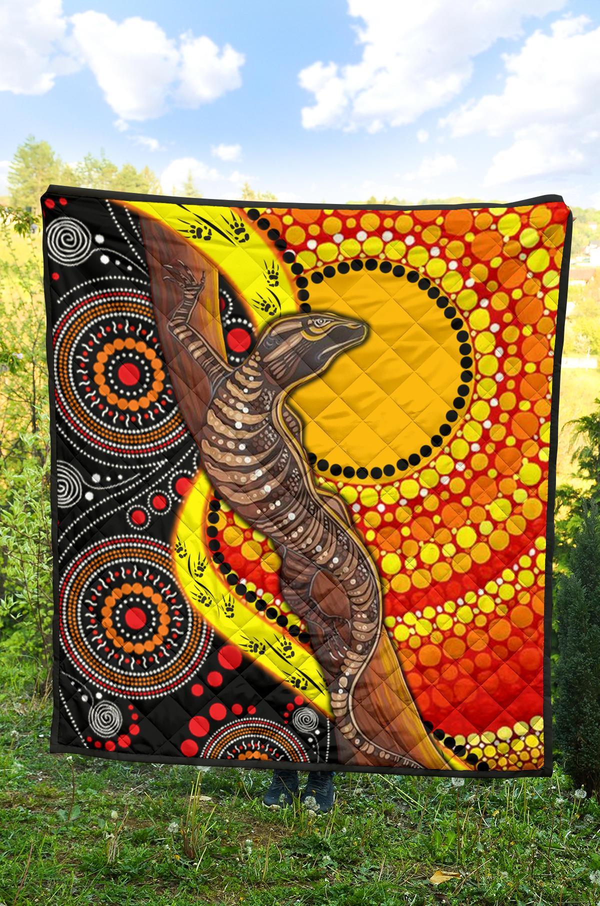 1saustralia-premium-quilt-australian-aboriginal-dot-painting-sun-and-lizard
