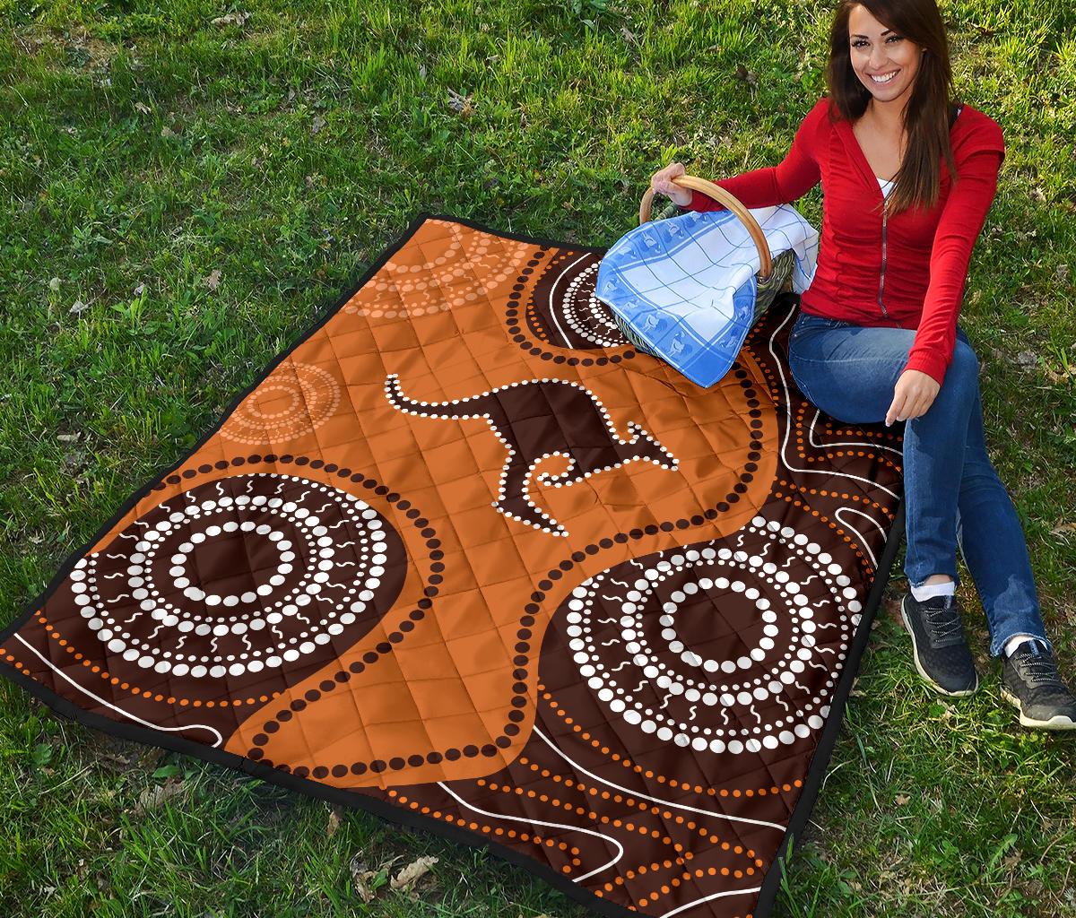 premium-quilts-aboriginal-dot-painting-quilts-kangaroo