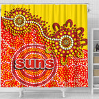 gold-coast-shower-curtain-sun-aboriginal