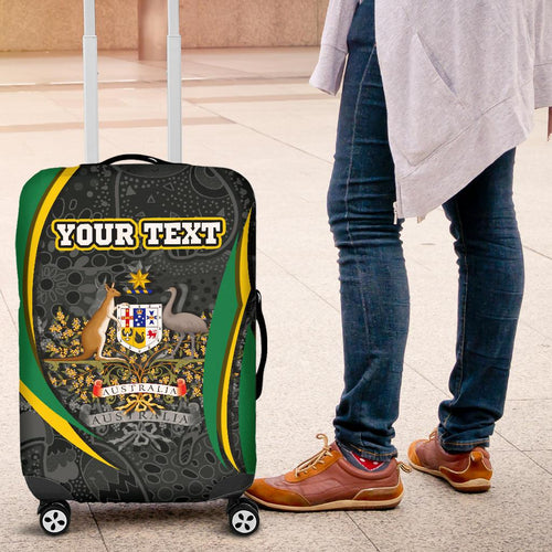 custom-text-luggage-cover-australia-coat-of-arms-aussie-spirit-green