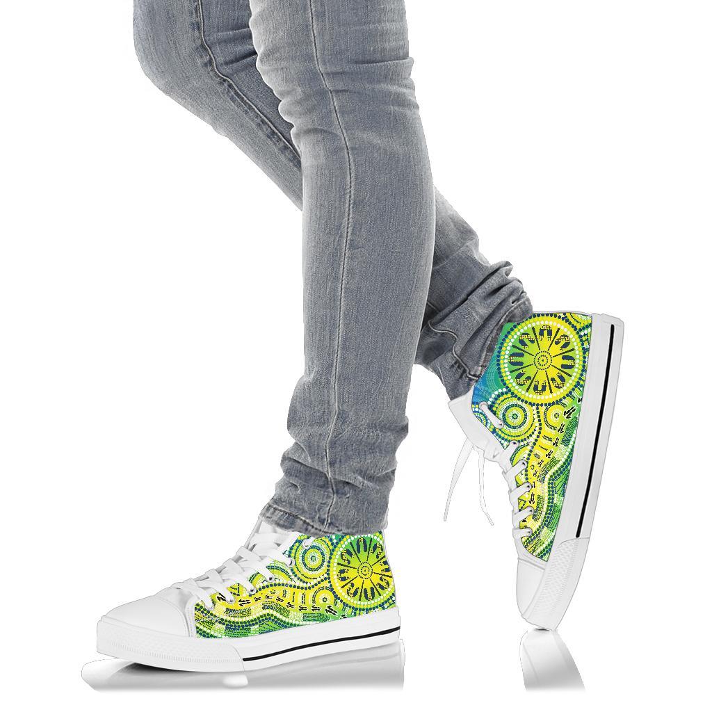 aboriginal-high-top-shoes-dot-painting-indigenous-circle-patterns