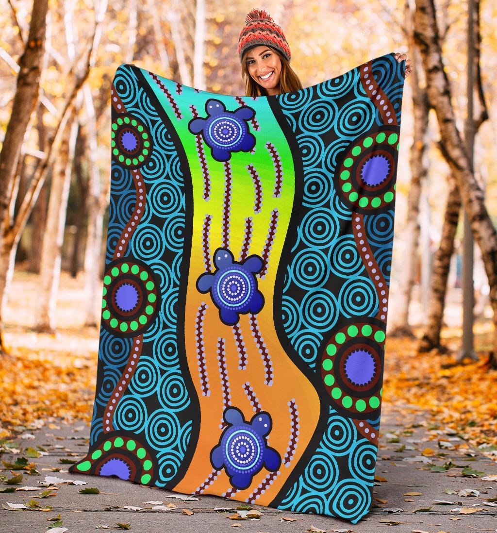 premium-blanket-aboriginal-turtle