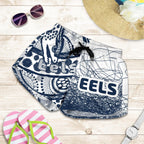 Eels Rugby All Over Print Women's Shorts Line Art Special Version - Vibe Hoodie