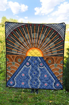 aboriginal-premium-quilt-australia-sunrise-dot-painting-art