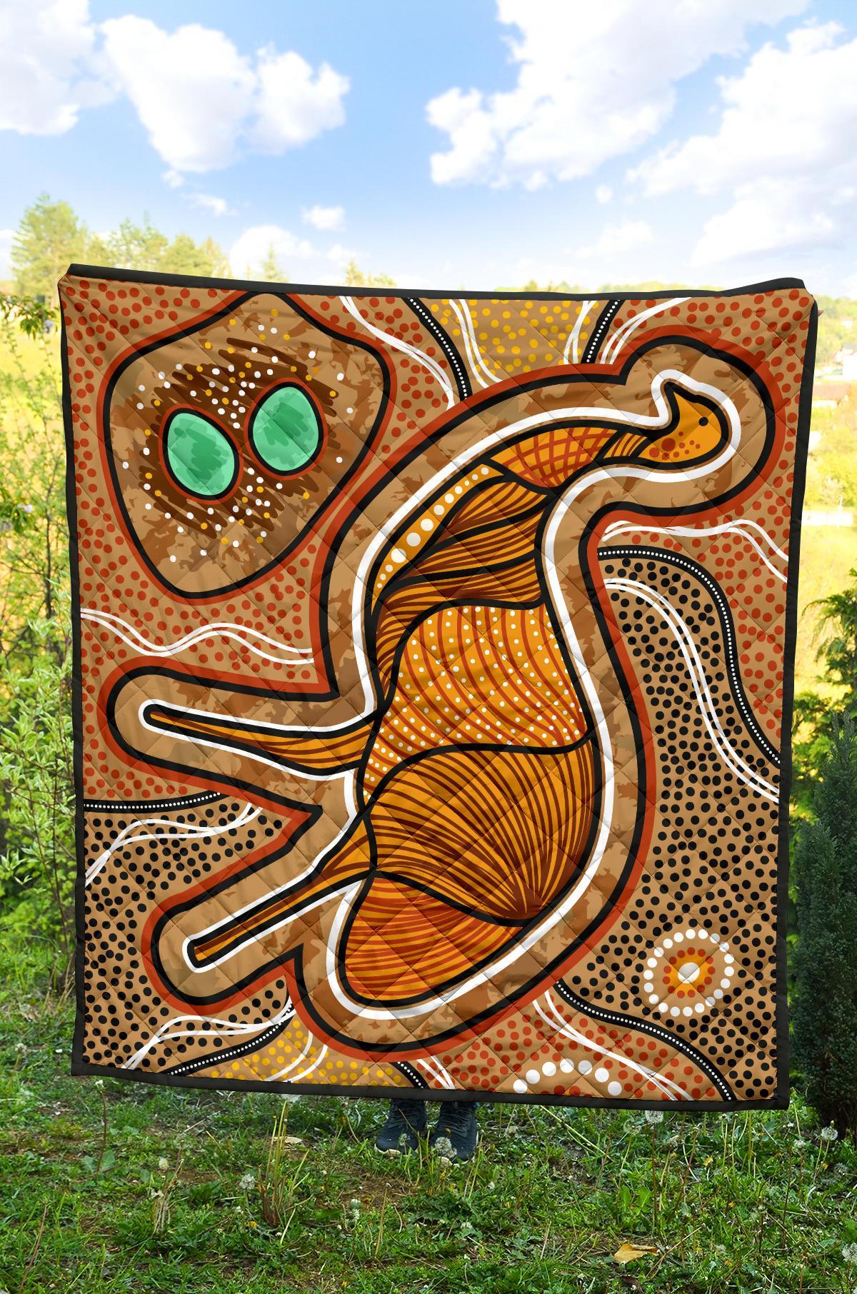 aboriginal-premium-quilt-indigenous-emu-vintage-stye