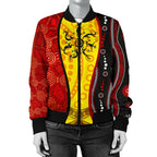 aboriginal-womens-bomber-jackets-dreamtime-koori-dance-dot-acrylic-paint