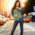 Parramatta Eels Women's Off Shoulder Sweater Indigenous - Vibe Hoodie
