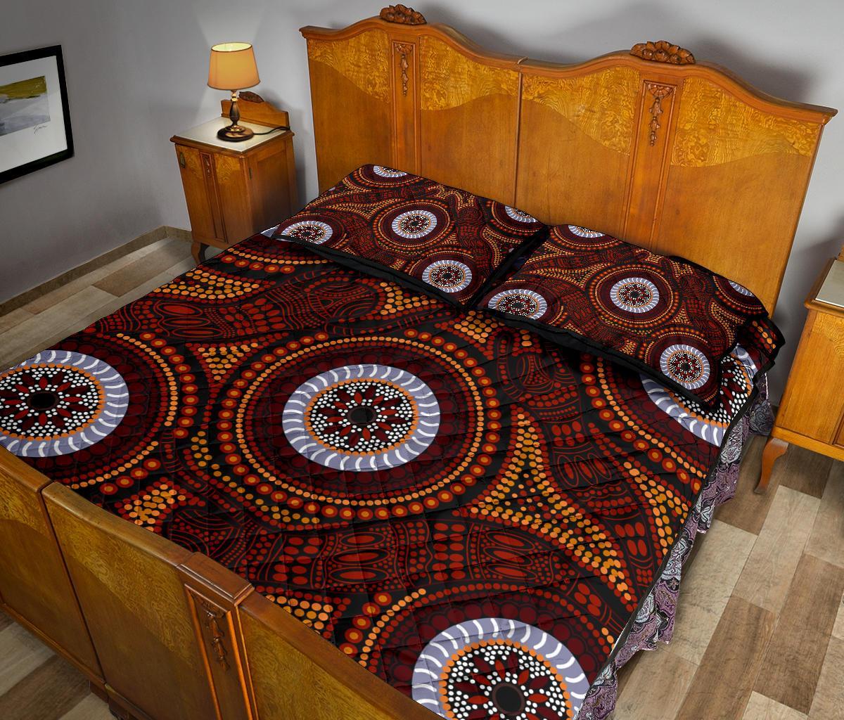 aboriginal-quilt-bed-set-aboriginal-human-dot-painting-art