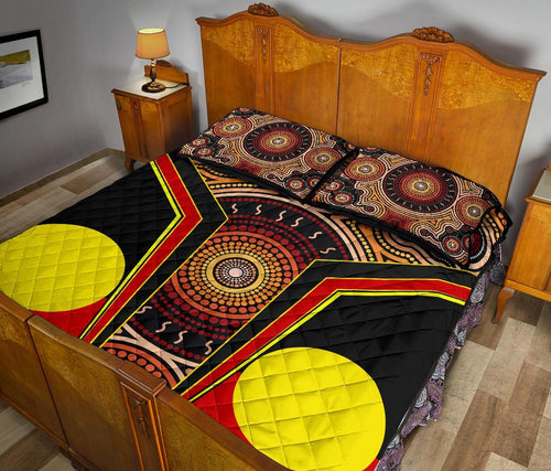 quilt-bed-set-aboriginal-with-dot-painting-art