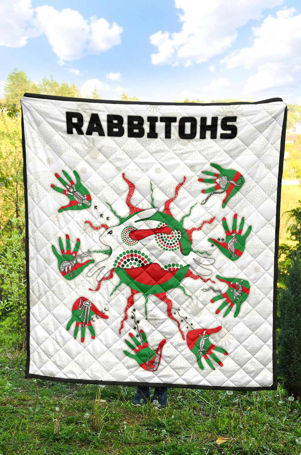 rabbitohs-indigenous-premium-quilt-animals-aboriginal