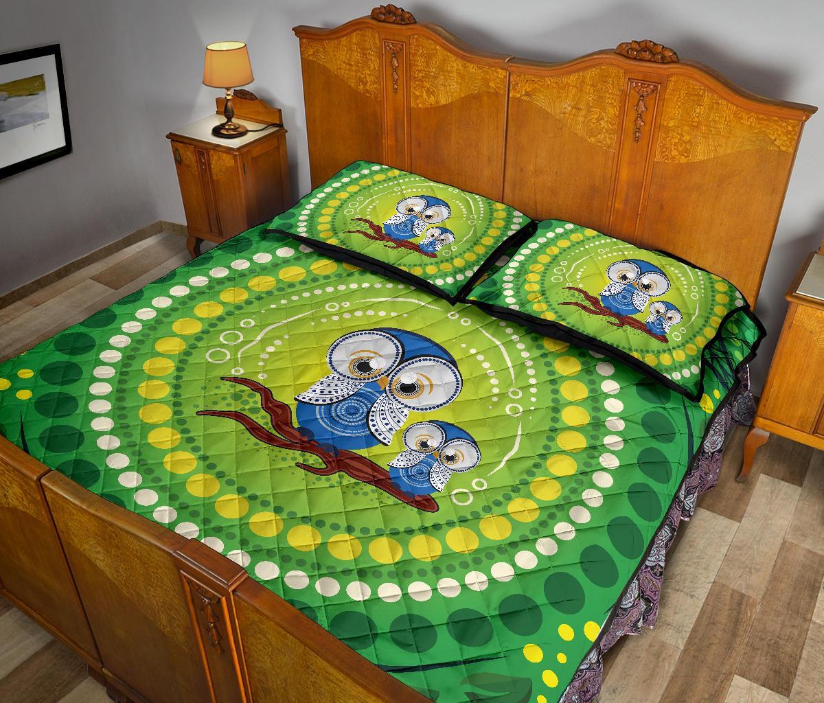 aboriginal-quilt-bed-set-indigenous-owl