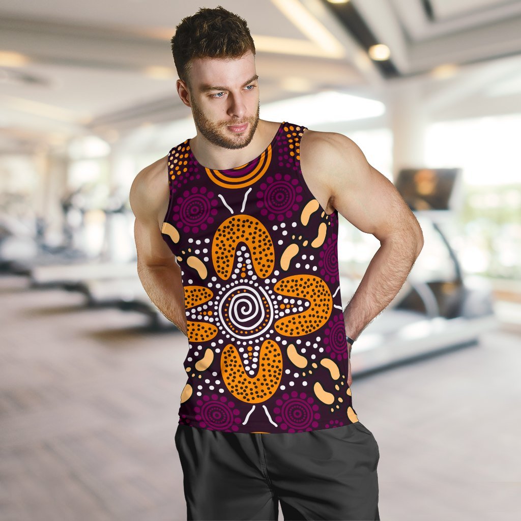 aboriginal-mens-tank-top-flowers-dot-panting-art
