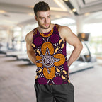 aboriginal-mens-tank-top-flowers-dot-panting-art