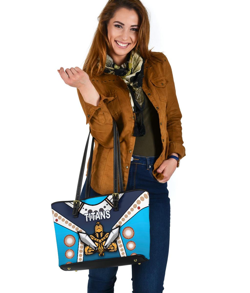 gold-coast-small-leather-tote-titans-gladiator-simple-indigenous