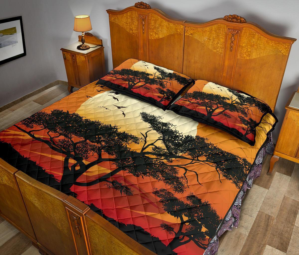 quilt-bed-set-sunset-and-tree-in-australia