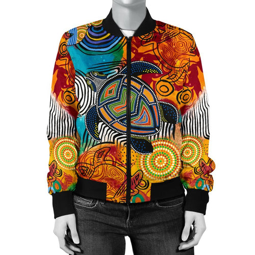 aboriginal-womens-bomber-jacket-turtle-indigenous-art