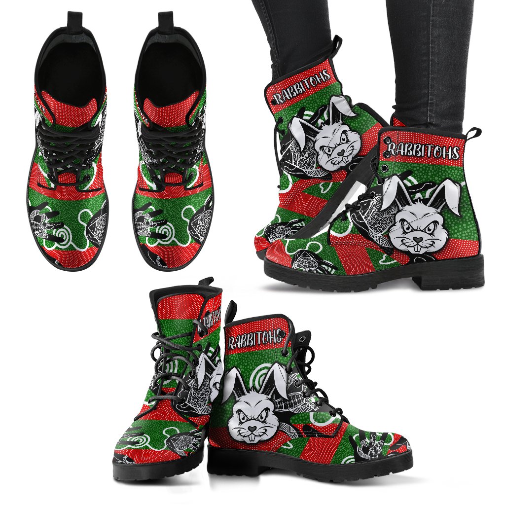 rabbitohs-indigenous-leather-boots-rabbit-head