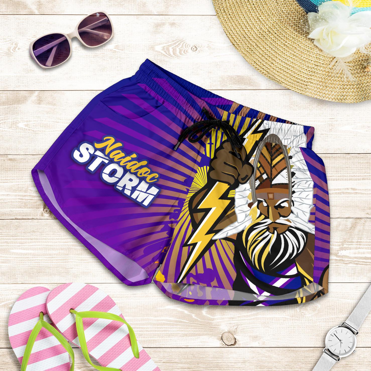 Storm Naidoc Week All Over Print Women's Shorts Indigenous Style - Vibe Hoodie