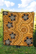 aboriginal-premium-quilt-indigenous-turtle-gold-version