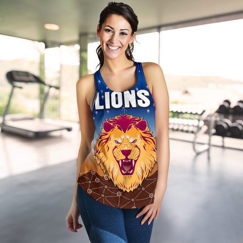 Brisbane Lions Women Racerback Tank Simple Indigenous - Vibe Hoodie