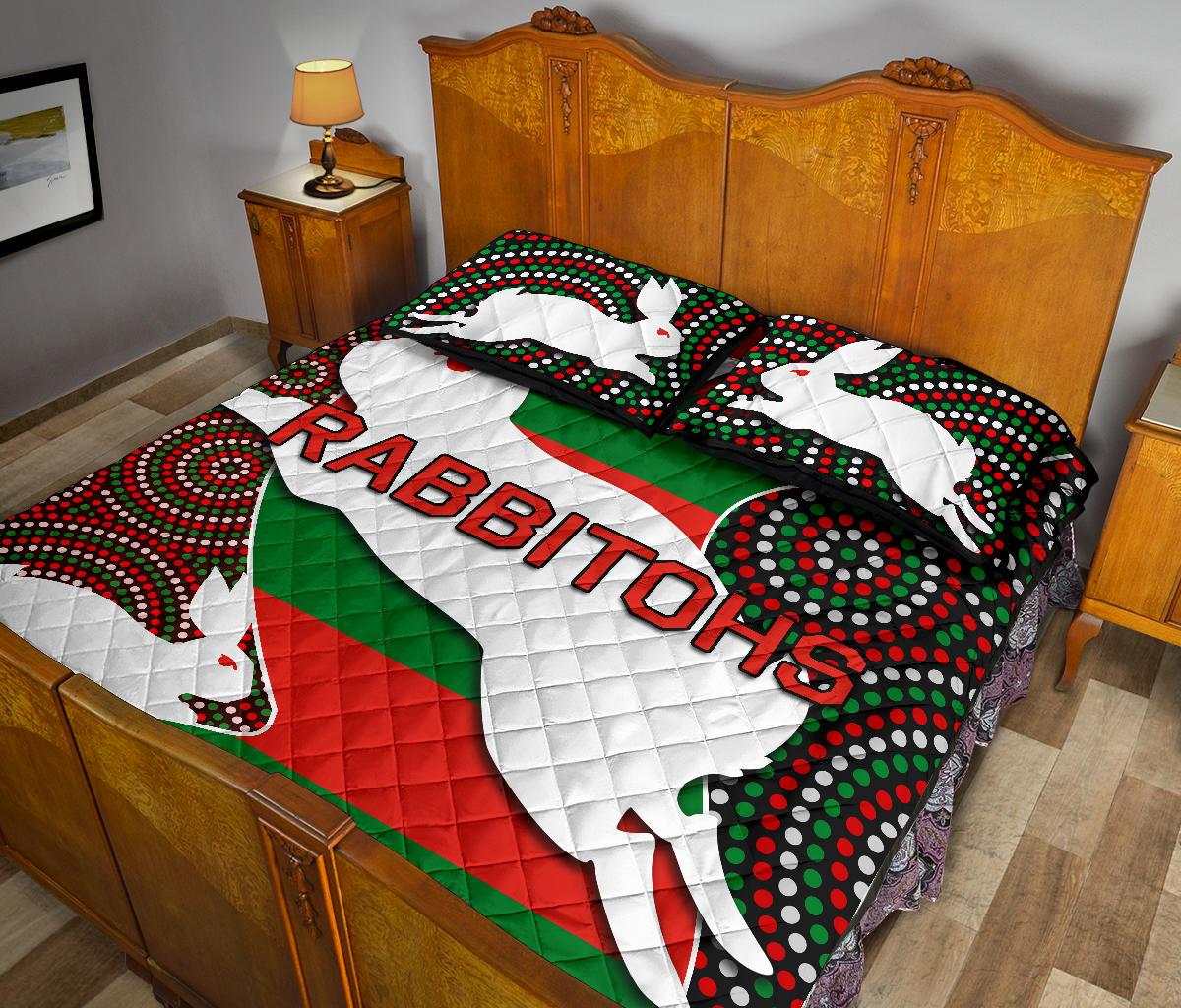 rabbitohs-quilt-bed-set