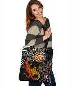 aboriginal-tote-bags-lizard-sunshine