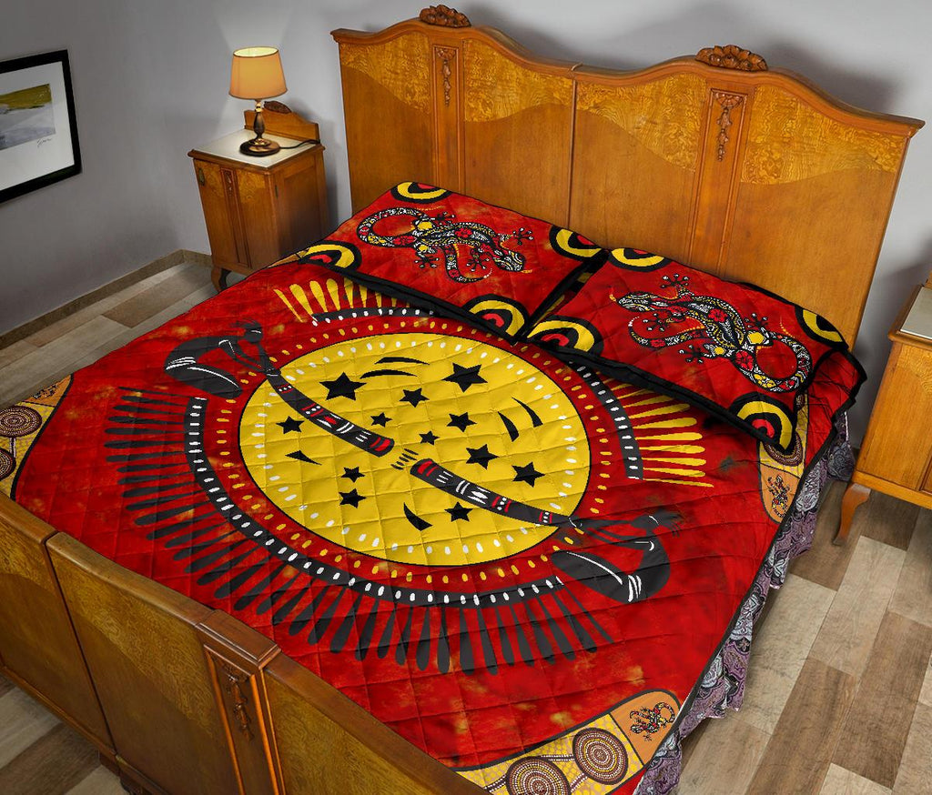 aboriginal-quilt-cover-set-lizard-and-boomerang-patterns
