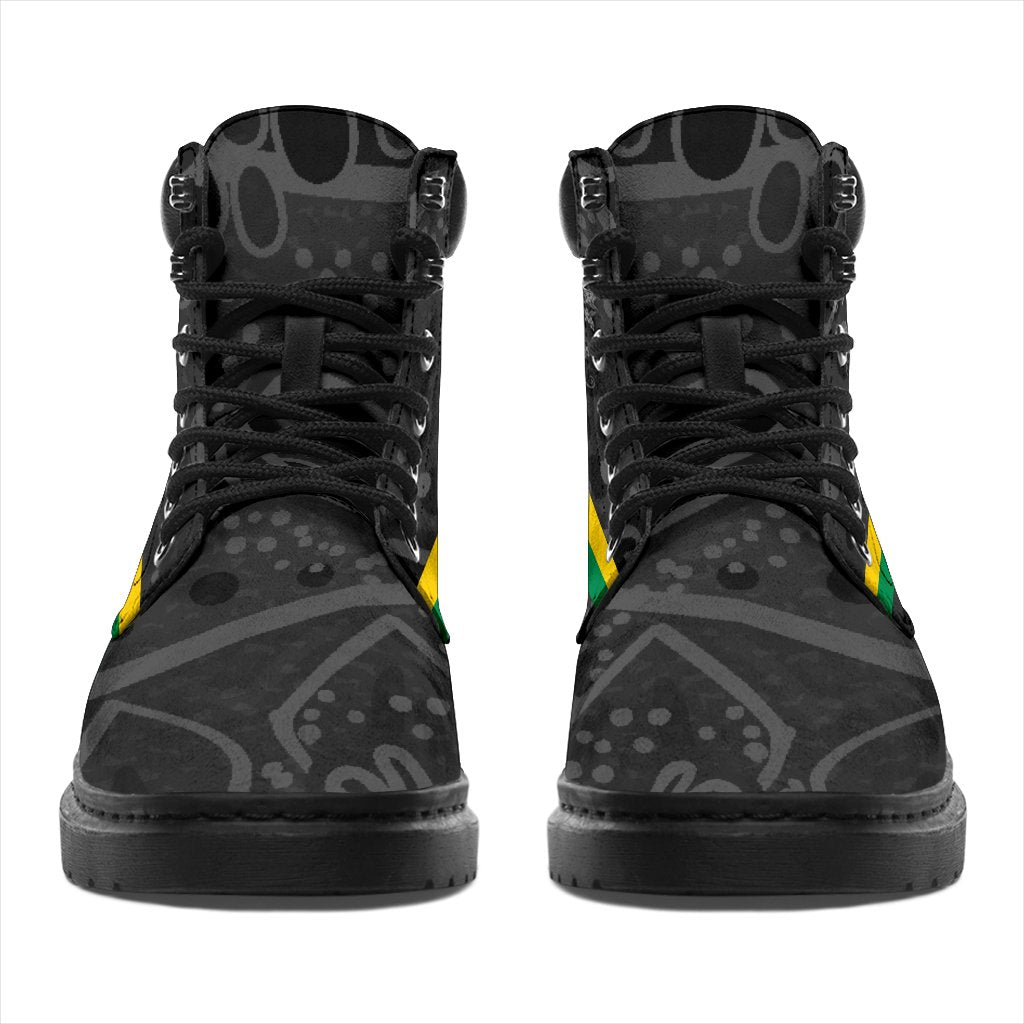 aboriginal-all-season-boots-australian-coat-of-arms-aussie-spirit-green