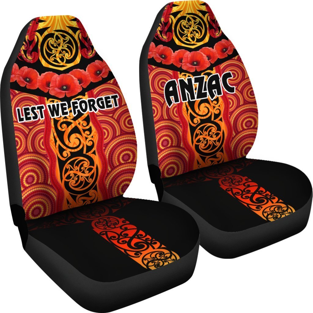 anzac-lest-we-forget-poppy-car-seat-covers-new-zealand-maori-silver-fern-australia-aboriginal