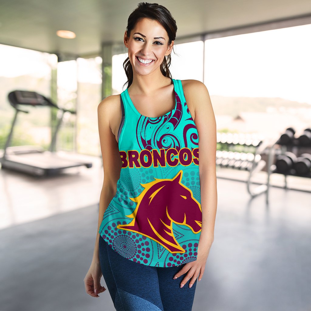 Brisbane Broncos Women Racerback Tank Maori With Aboriginal - Vibe Hoodie