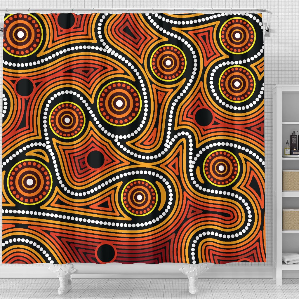 aboriginal-shower-curtain-indigenous-circle-dot-painting-ver01
