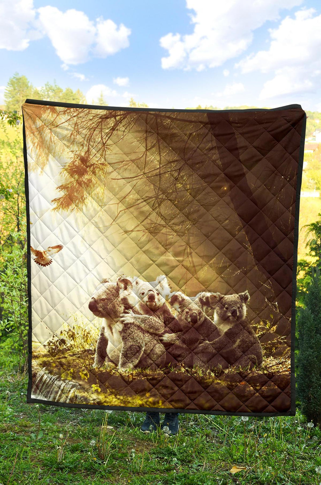 premium-quilts-koala-family-landscape-art