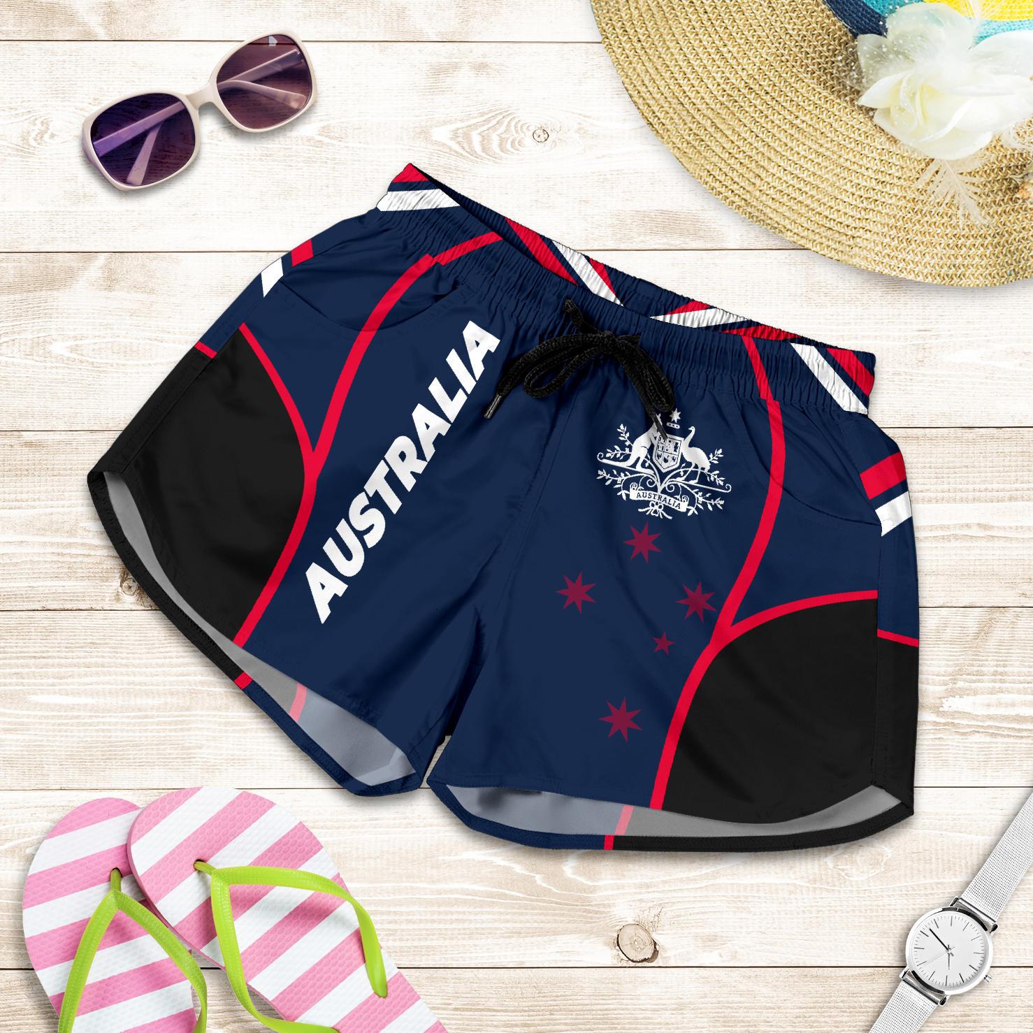 Women's Shorts - Australian Coat Of Arms Shorts - Vibe Hoodie