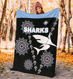 cronulla-premium-blanket-sharks-simple-indigenous-black