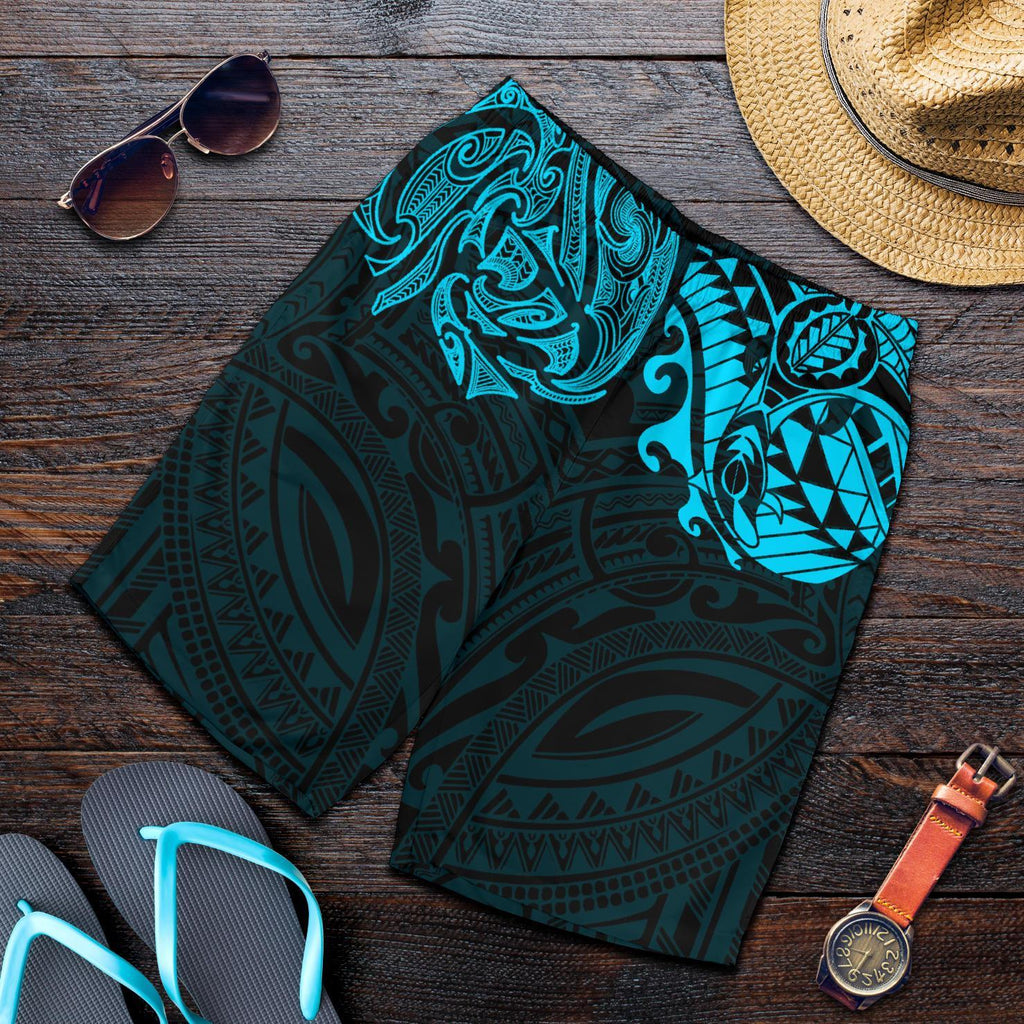 new-zealand-all-over-print-mens-shorts-maori-polynesian-tattoo-blue