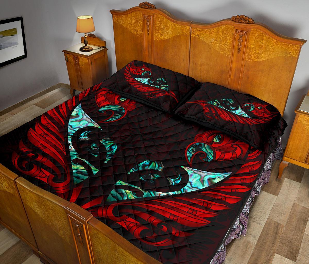 new-zealand-quilt-bed-set-manaia-paua-fern-wing-red