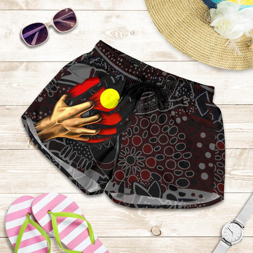 Aboriginal Women's Shorts - Aboriginal Blood In Me - Vibe Hoodie